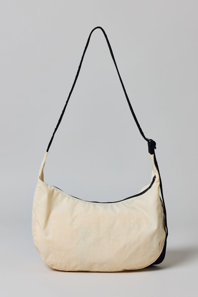 BAGGU Embroidered Shell Medium Nylon Crescent Bag