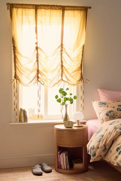 Solid Balloon Bow Window Valance Panel