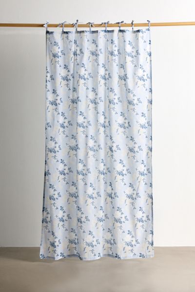 Juliette Floral Bow Tie-Top Window Panel