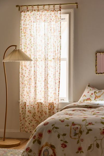 Urban Outfitters Finley Frame Patterned Window Panel In Cream At