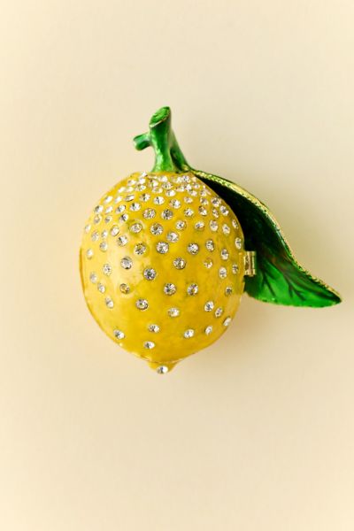 Lemon Enameled Lidded Trinket Box Product Page