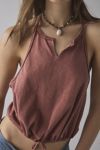Out From Under Alexa Tie-Front Racerback Tank Top