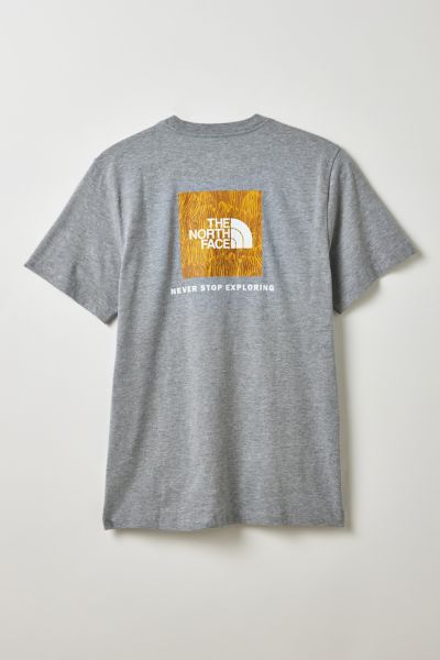 The North Face Ink Box Logo Tee In Pale Grey Heather, Men's At Urban Outfitters In Gray