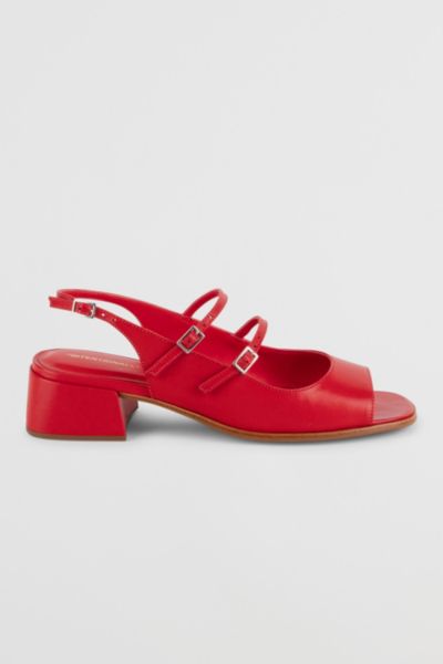 INTENTIONALLY BLANK PEACHES SLINGBACK HEEL IN CHERRY, WOMEN'S AT URBAN OUTFITTERS 