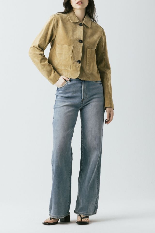 BLANKNYC Cinnamon Crunch Cropped Suede Jacket #3