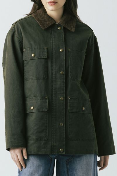 BLANKNYC Catching A Break Coated Canvas Barn Jacket