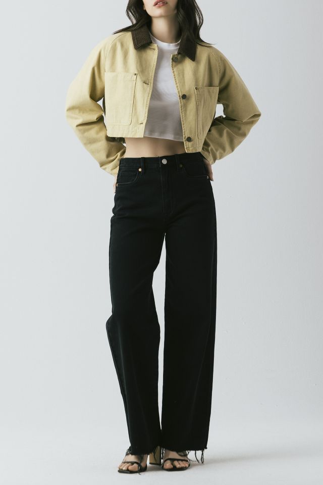 BLANKNYC Breaking Camp Cotton Twill Cropped Barn Jacket #1