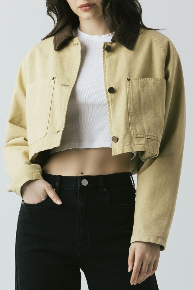 BLANKNYC Breaking Camp Cotton Twill Cropped Barn Jacket #3