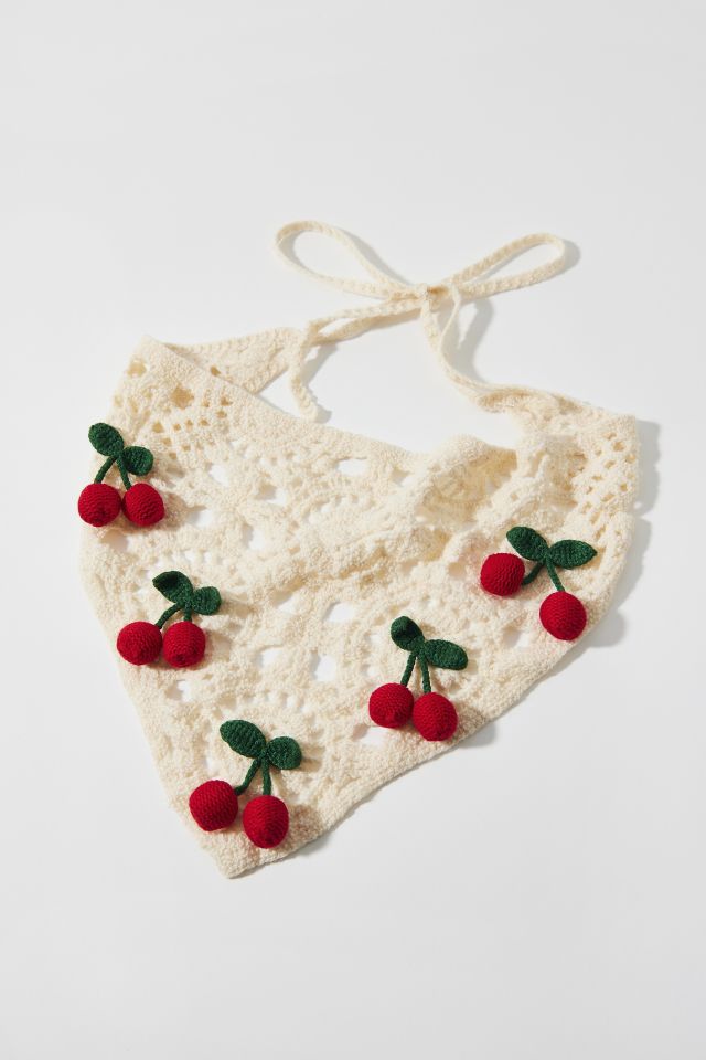 3D Cherry Crochet Headscarf #1
