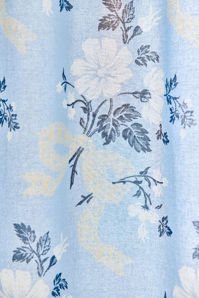 Juliette Floral Bows Patterned Shower Curtain #1