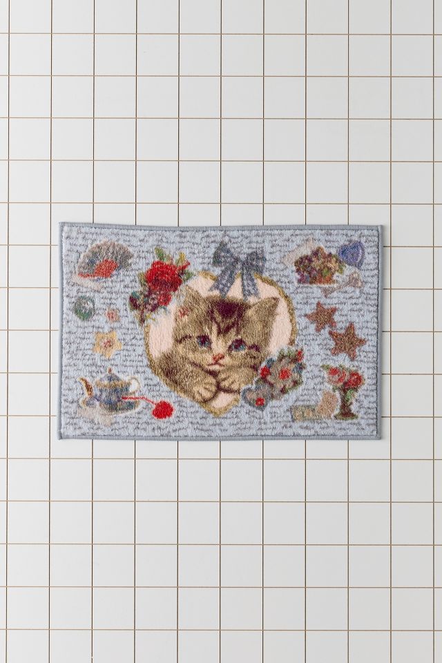 Thara Stamp Digital Printed Bath Mat #1