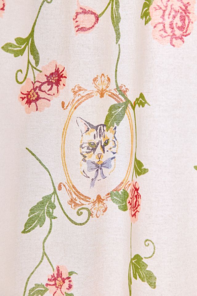 Finley Floral Frame Patterned Shower Curtain #1