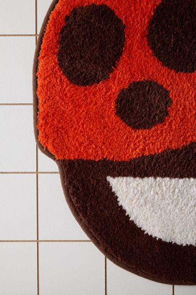 Ladybug Cat Plush Tufted Bath Mat