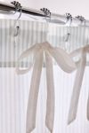 Yarn Dye Striped Bow Shower Curtain