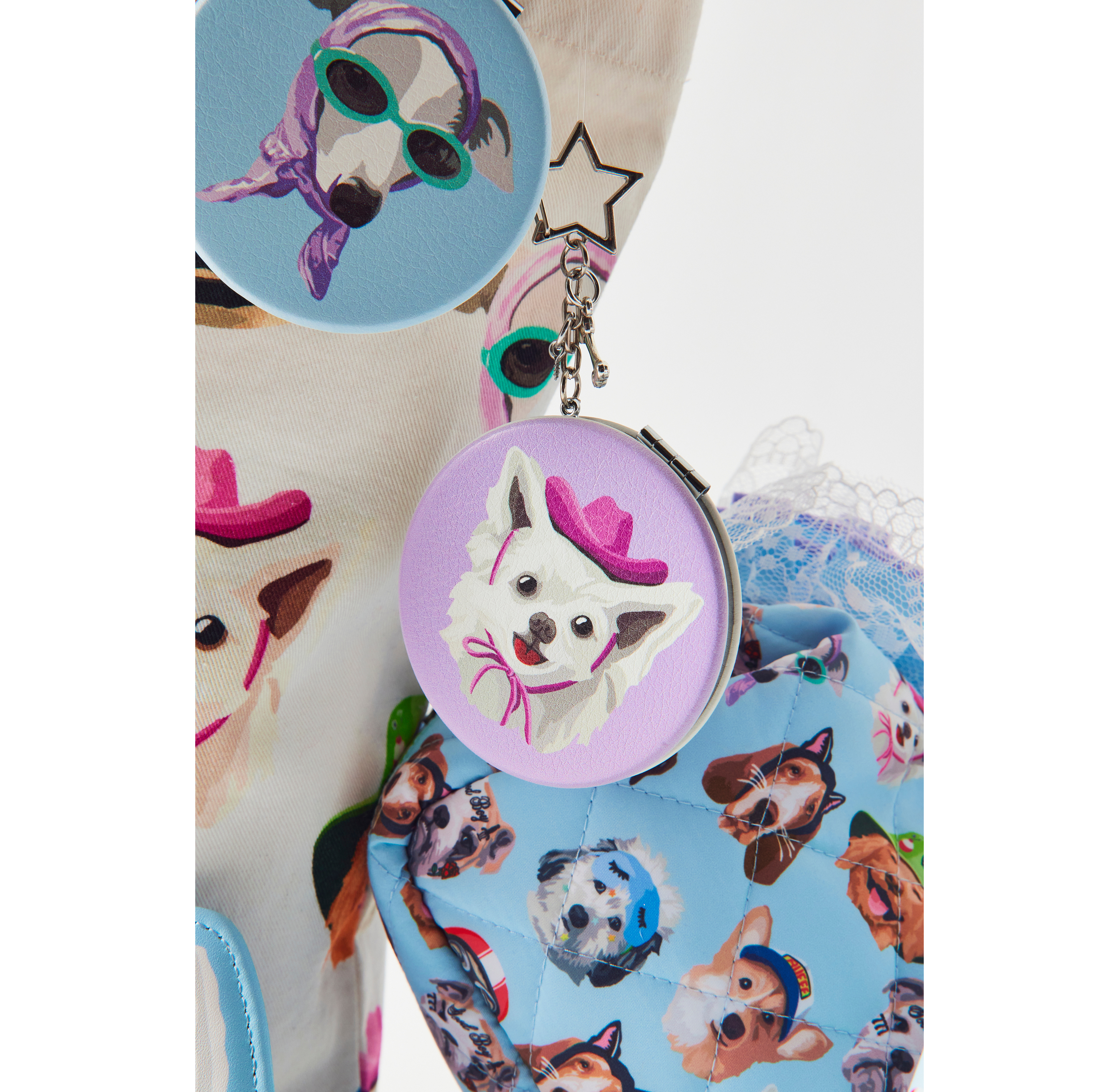 UO Icon Compact Mirror Keychain