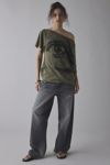 BDG Courtney Eye Graphic Off-The-Shoulder Slouchy Tee