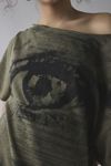 BDG Courtney Eye Graphic Off-The-Shoulder Slouchy Tee