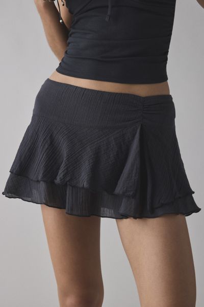 Kimchi Blue Ivy Tiered Ruffle Low-Rise Mini Skort