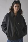 BDG Billie Faux Leather Oversized Bomber Jacket