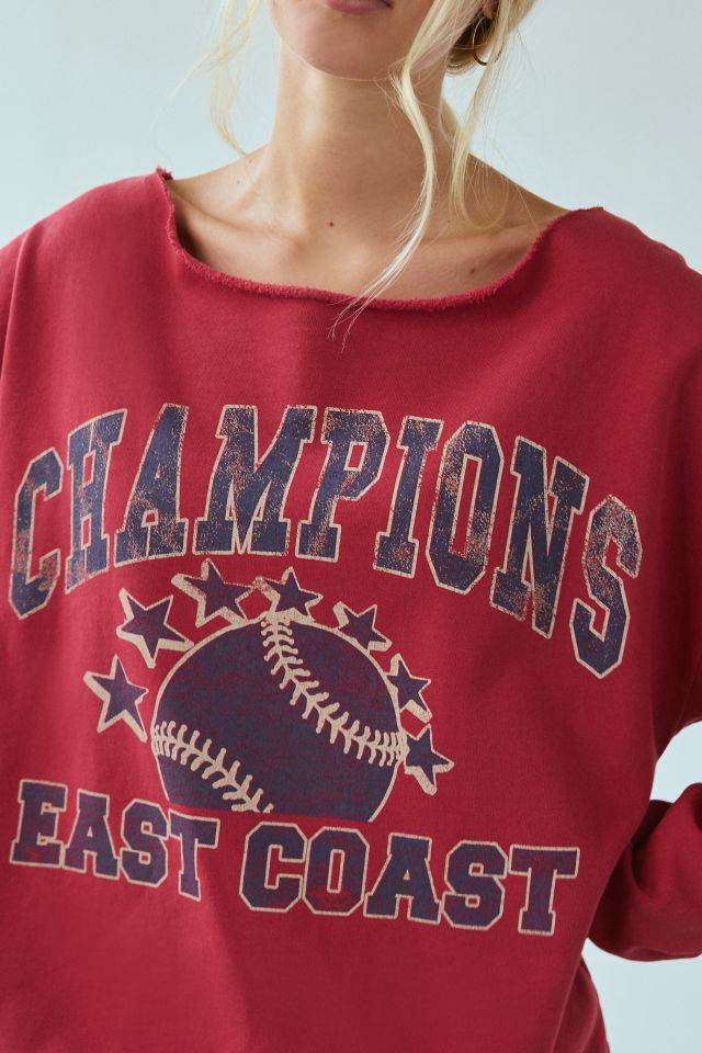 Coast-To-Coast Champions Oversized Off-The-Shoulder Sweatshirt #1