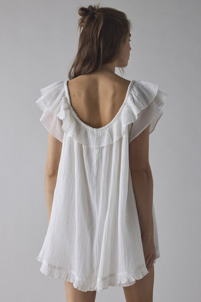 Kimchi Blue Annabelle Ruffle Tie-Front Babydoll Romper