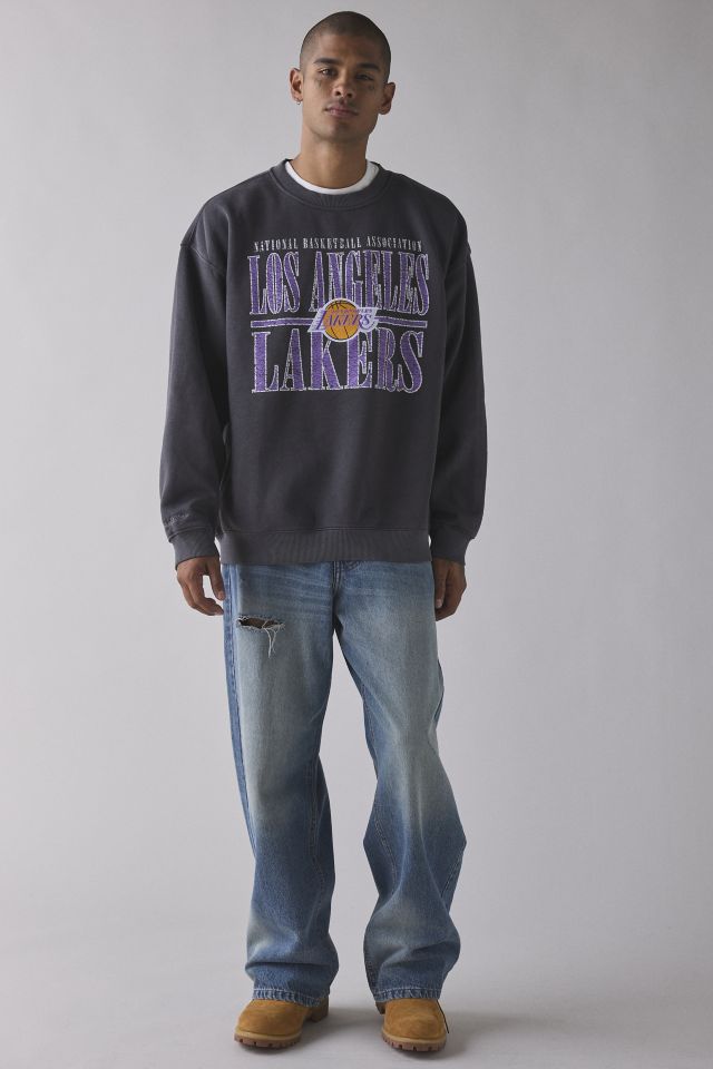Mitchell & Ness NBA Los Angeles Lakers Downtown Graphic Crew Neck Sweatshirt #1