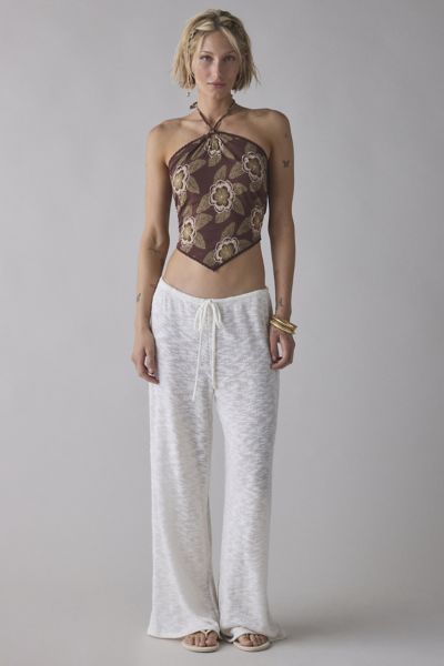 Out From Under Bella Low-rise Straight Leg Beach Pant In Ivory, Women's At Urban Outfitters