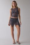 Out From Under Sunny Sheer Lace Crop Tank Top + Micro Skirt Slip Set