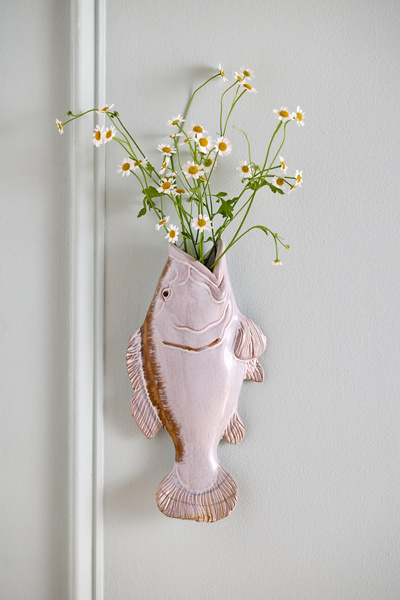 Fish Wall-Mounted Ceramic Vase