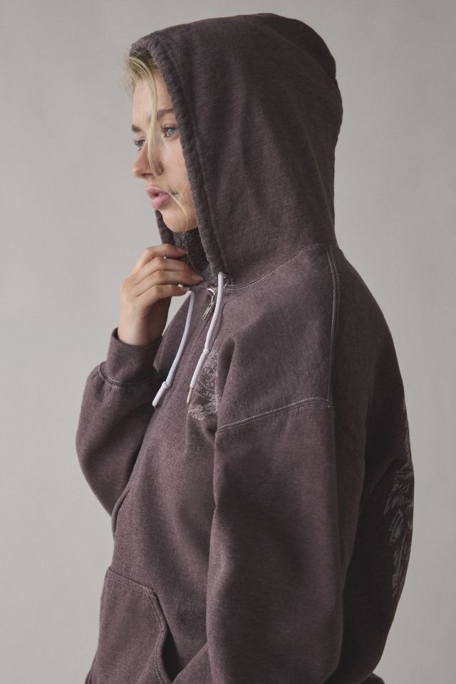 Project Social T Angel Wing Graphic Zip-Up Hoodie Sweatshirt