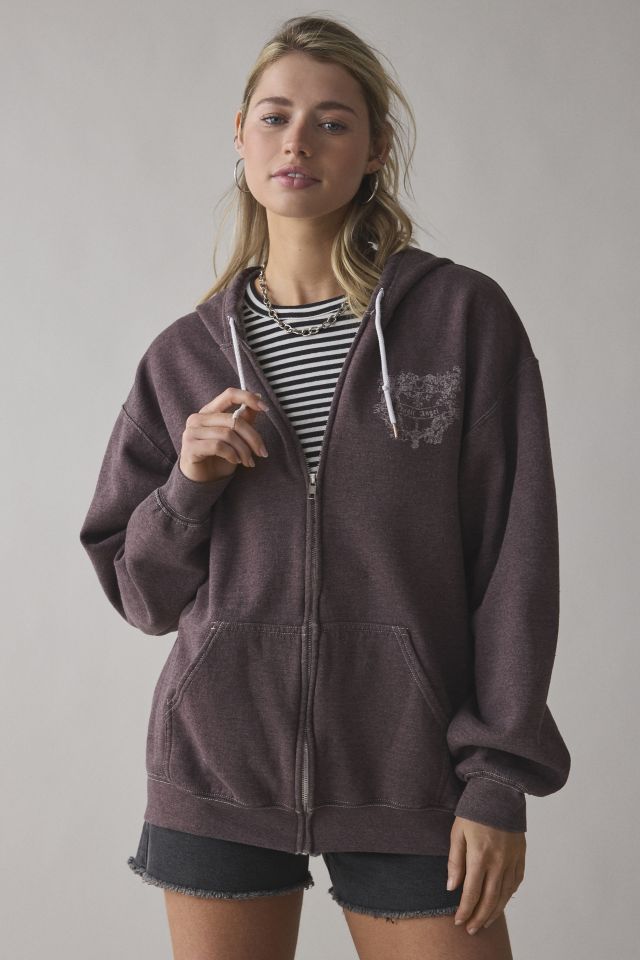 Project Social T Angel Wing Graphic Zip-Up Hoodie Sweatshirt #3