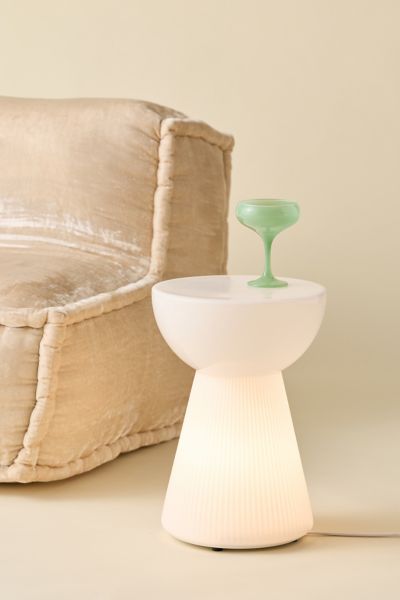 Urban Outfitters Taylor Glass Floor Lamp In Ivory At