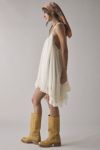 Kimchi Blue Maddix Lace Trim Ruffle Chiffon Mini Dress