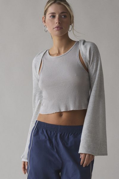 ReMADE By UO Remnants Hooded Shrug Top