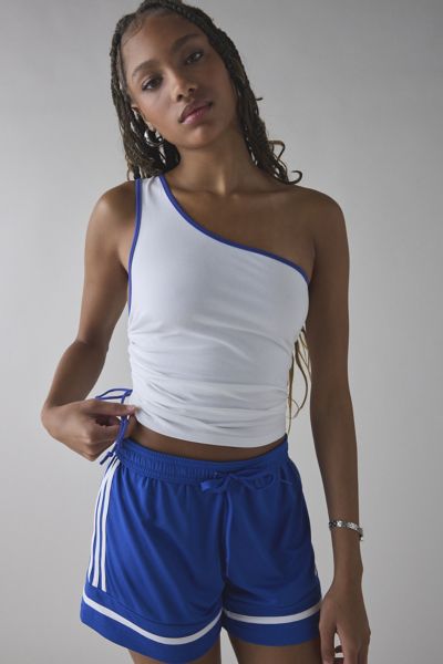 Out From Under Bec Ruched One-shoulder Top In White, Women's At Urban Outfitters