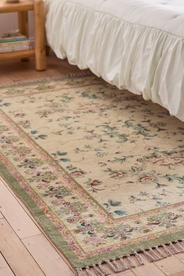 Lola Floral Digital Printed Chenille Rug #1