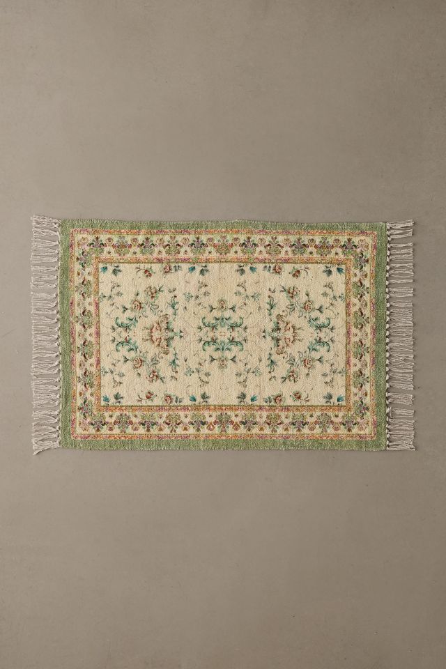Lola Floral Digital Printed Chenille Rug #3