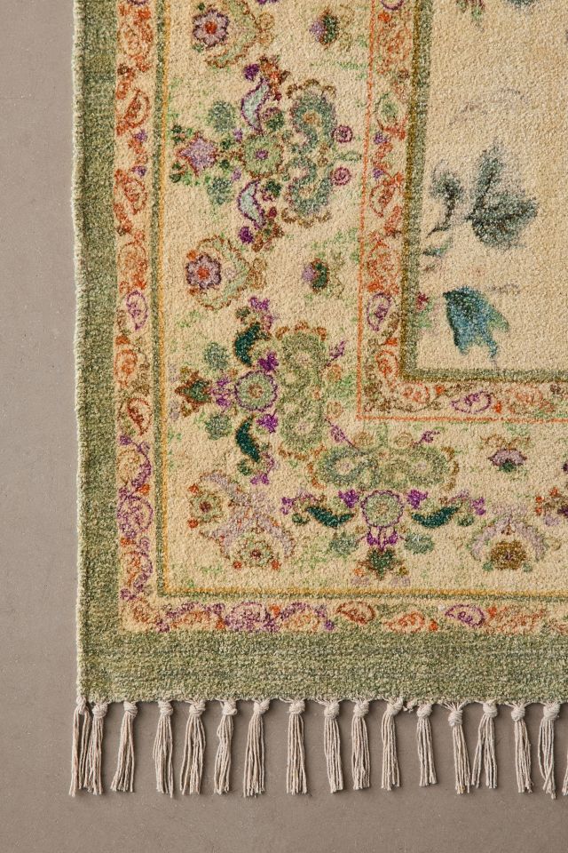 Lola Floral Digital Printed Chenille Rug #4