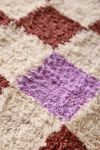 Checkerboard Woven Shag Rag Rug