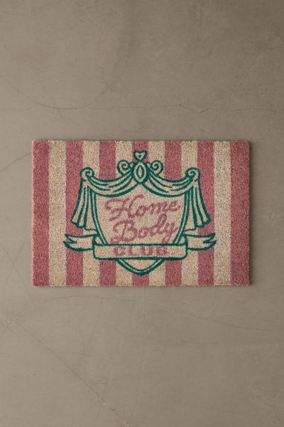 Homebody Club Striped Coir Doormat