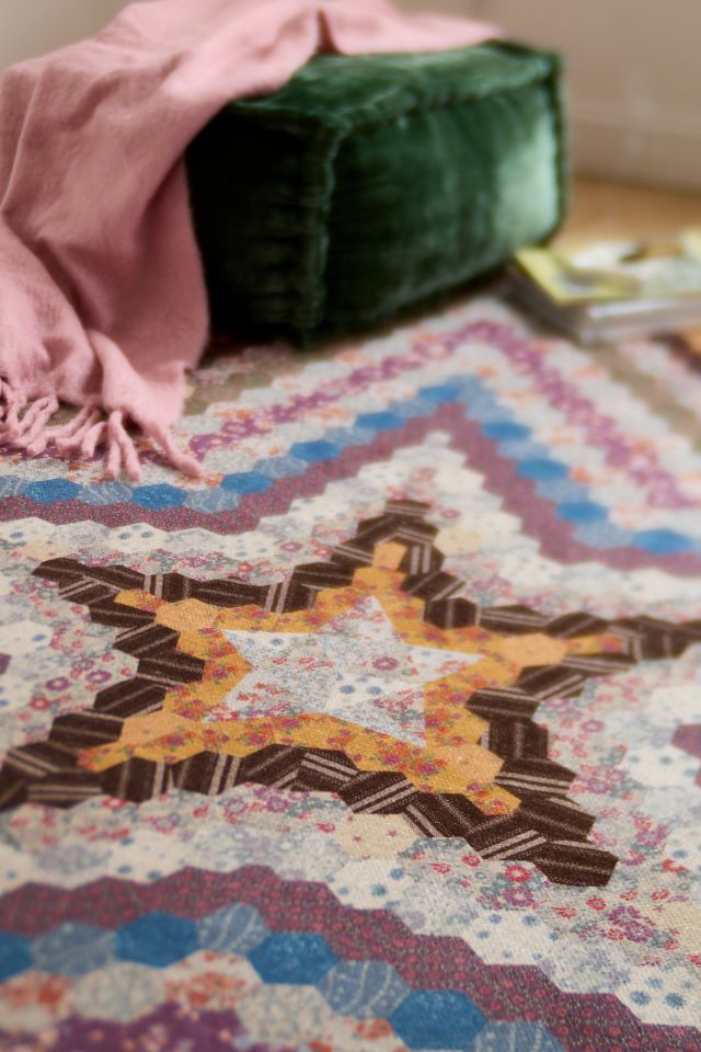 Star Cottage Patchwork Washable Printed Rug #1