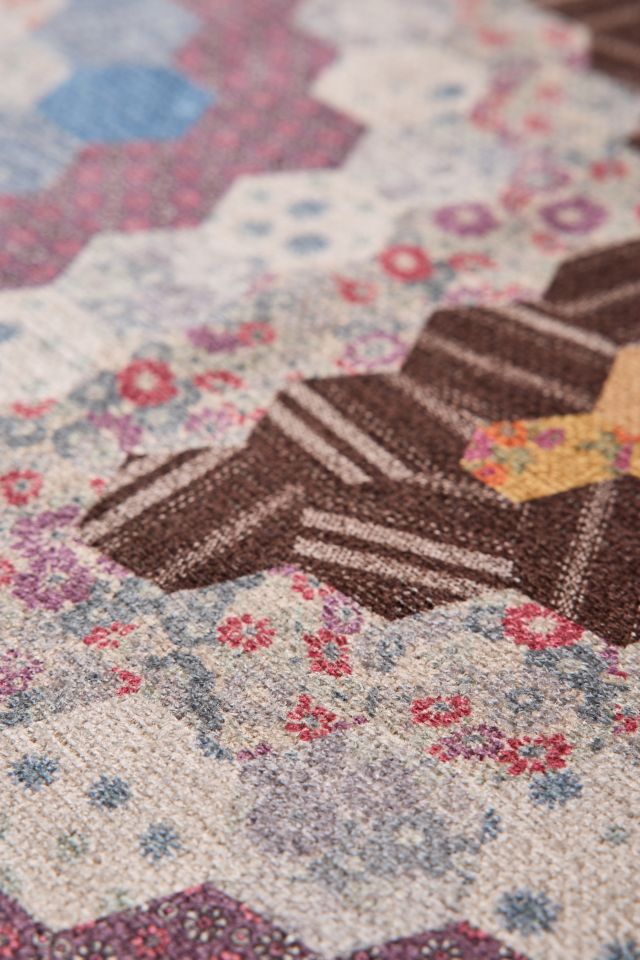 Star Cottage Patchwork Washable Printed Rug #2