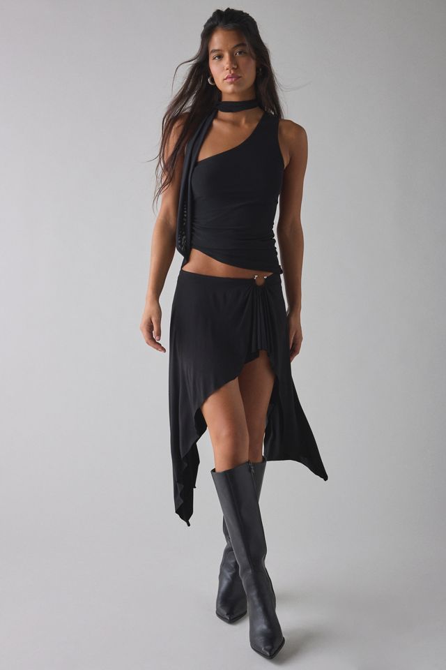 AFRM Maple Asymmetrical One-Shoulder Scarf Top #1