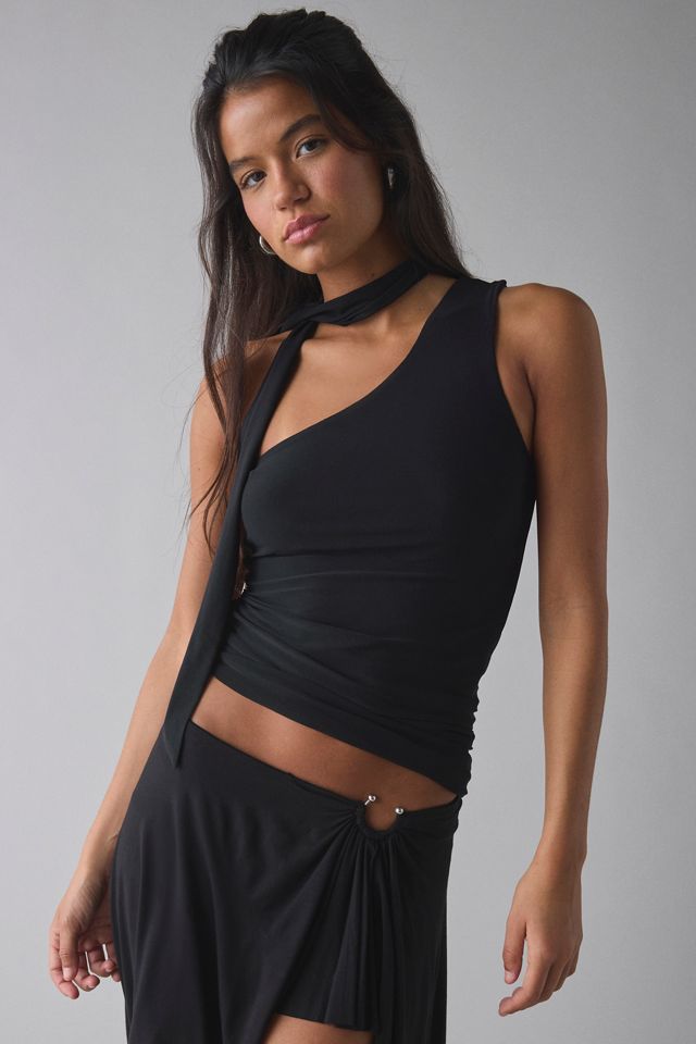 AFRM Maple Asymmetrical One-Shoulder Scarf Top #2