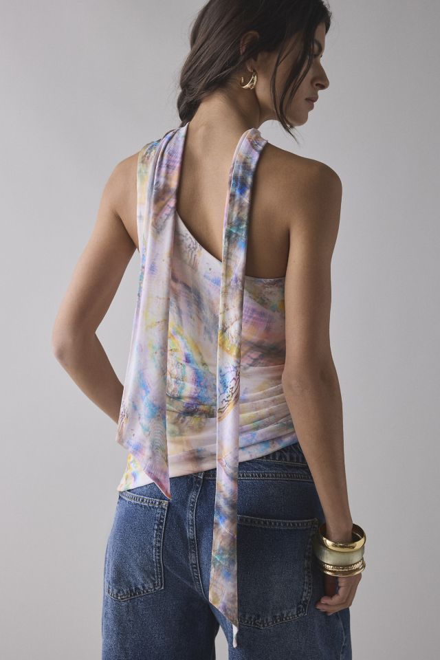 AFRM Maple Asymmetrical One-Shoulder Scarf Top #3