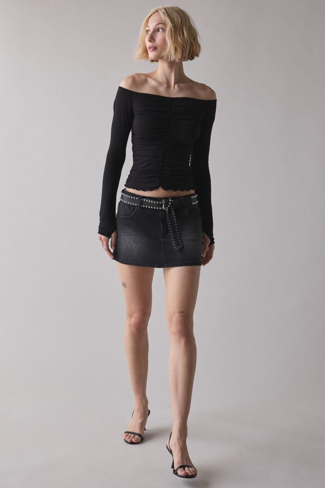 ReMADE By UO Remnants Ruched Off-The-Shoulder Top #2