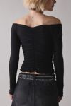 ReMADE By UO Remnants Ruched Off-The-Shoulder Top