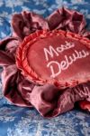 Trophy Ribbon Shape Velvet Throw Pillow