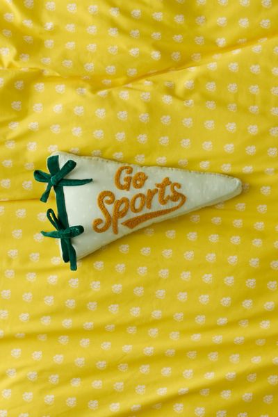 Urban Outfitters Pennant Flag Shape Bolster Pillow In Go Sports At