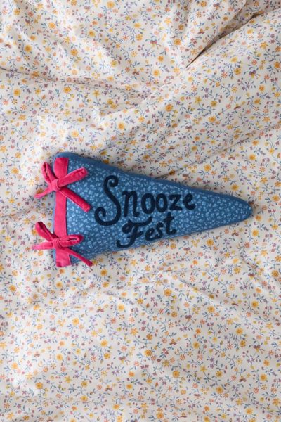 Urban Outfitters Pennant Flag Shape Bolster Pillow In Snooze Fest At